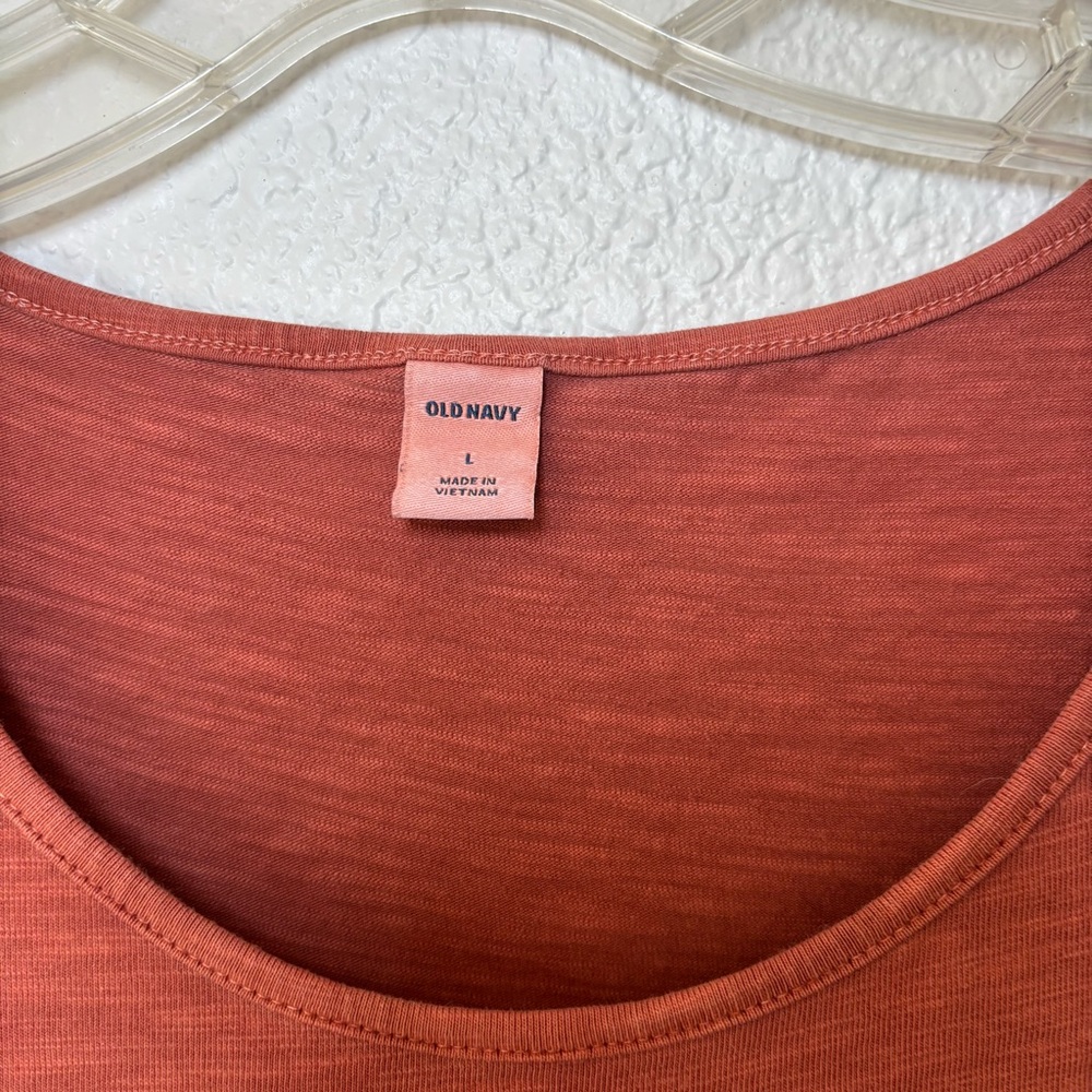 Old Navy Women's Tiered Midi Dress Large Rust Orange Sleeveless Boho Peasant - Picture 3 of 8